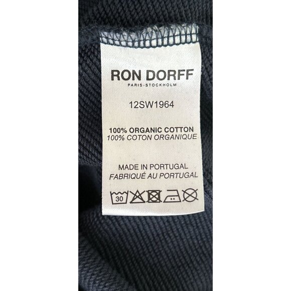 Ron Dorff Navy Sweatshirt W/ Red & White Stripe Design Crewneck Long Sleeve S - Picture 10 of 10